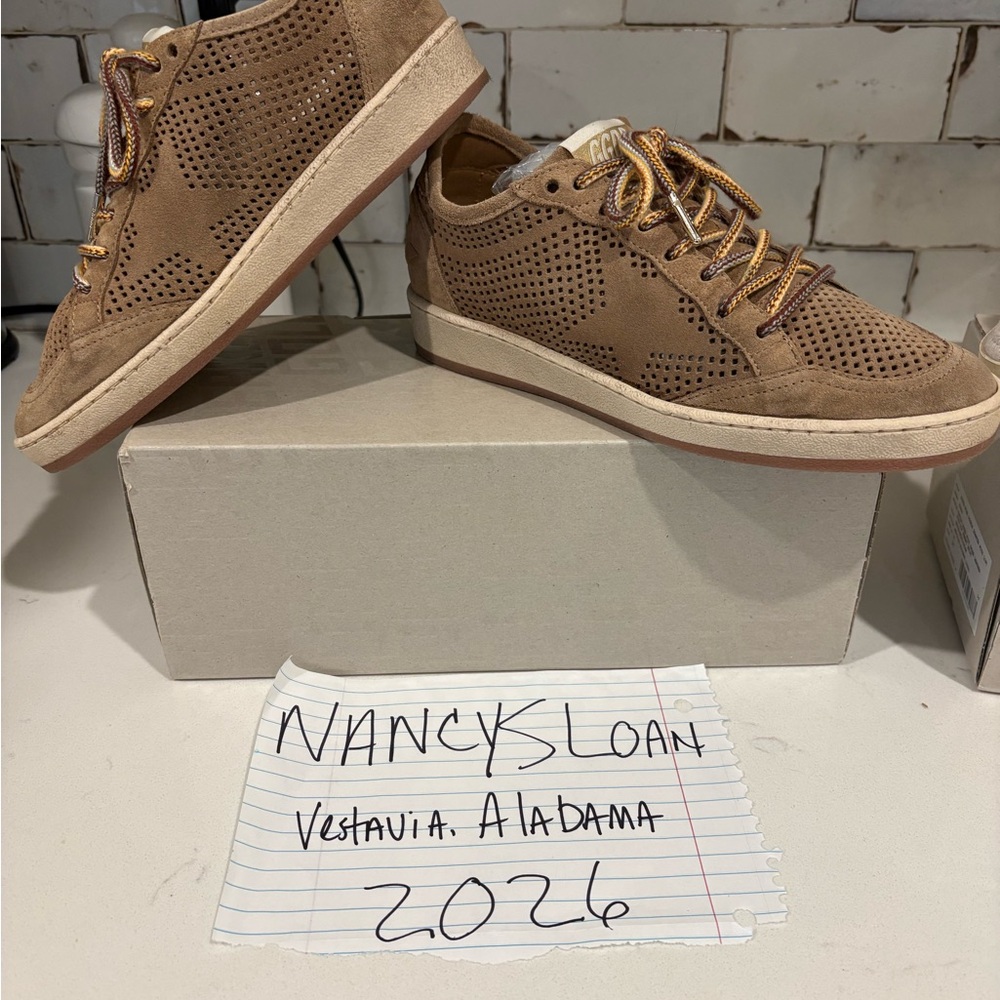 Golden Goose Brown Suede Sneakers